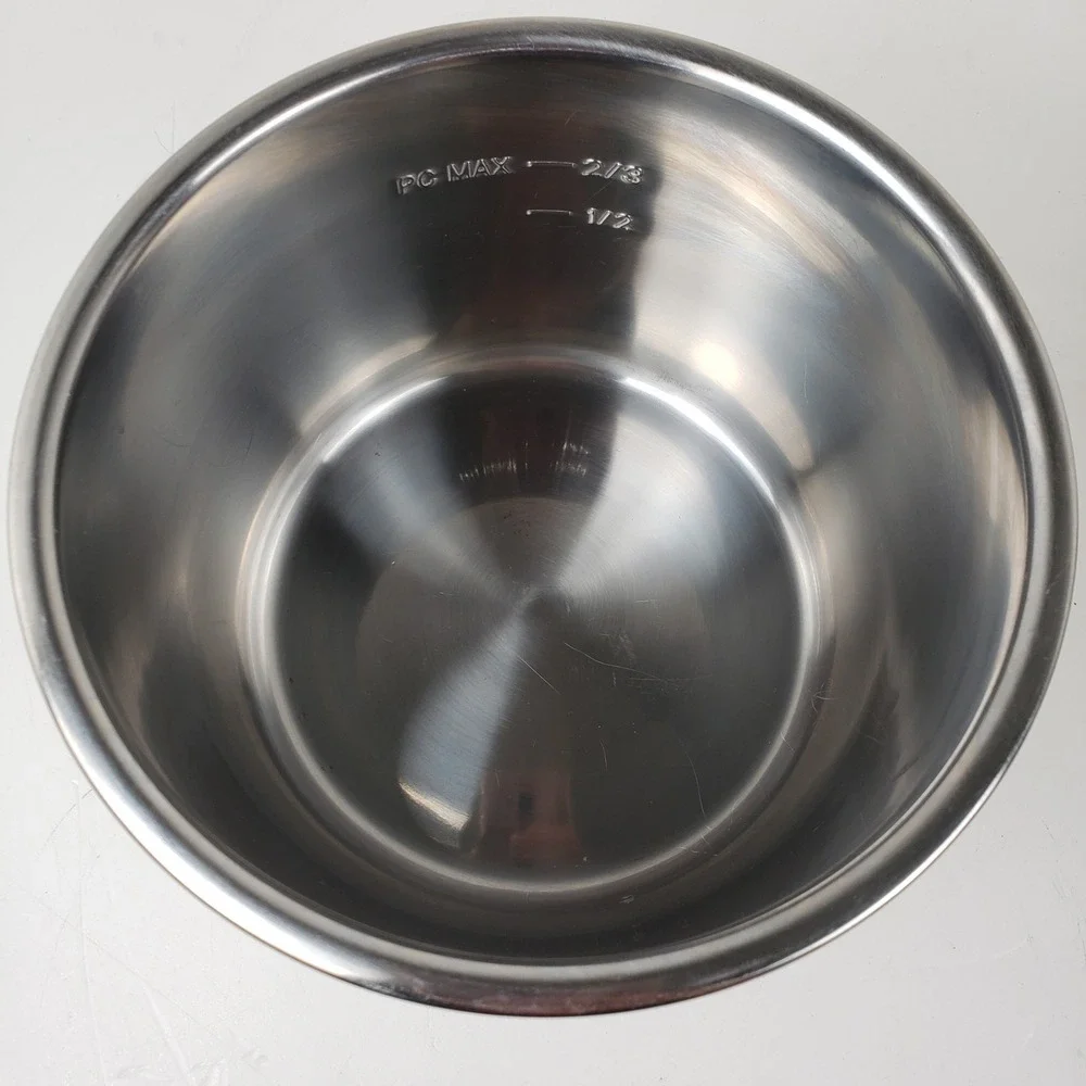 Instant Pot 3 Quart Stainless Steel Inner Pot Replacement AB18222 Silver Mini